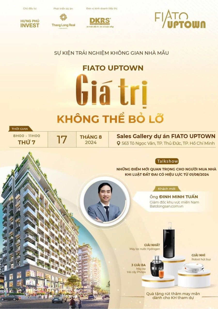 CHÍNH SÁCH CỰC HOT DỰ ÁN FIATO UPTOWN VÀNH ĐAI 2